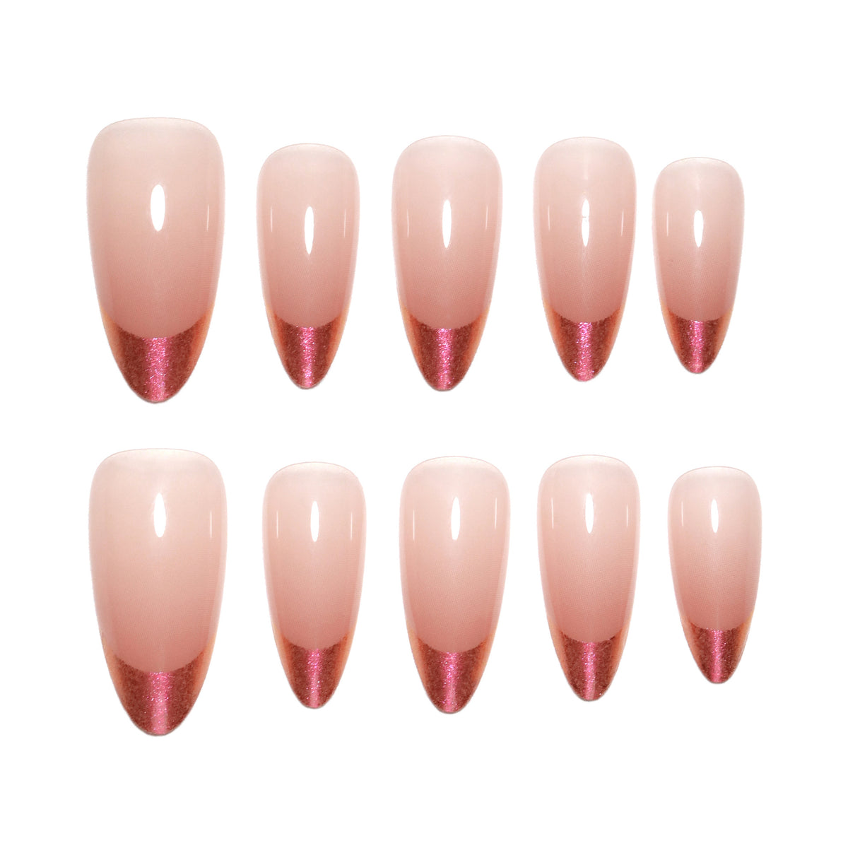 Künstliche Nagelverlängerungen mit elegantem Ombre-Design Brehn