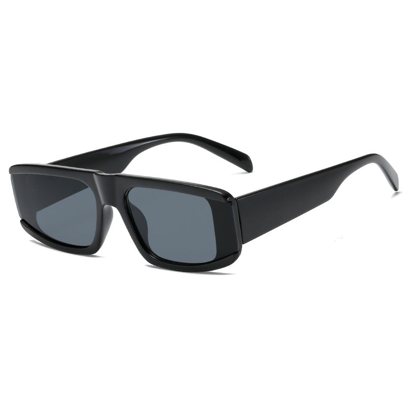 Damen modische Sonnenbrille mit futuristischem Design und transparenten Rahmen Brehn