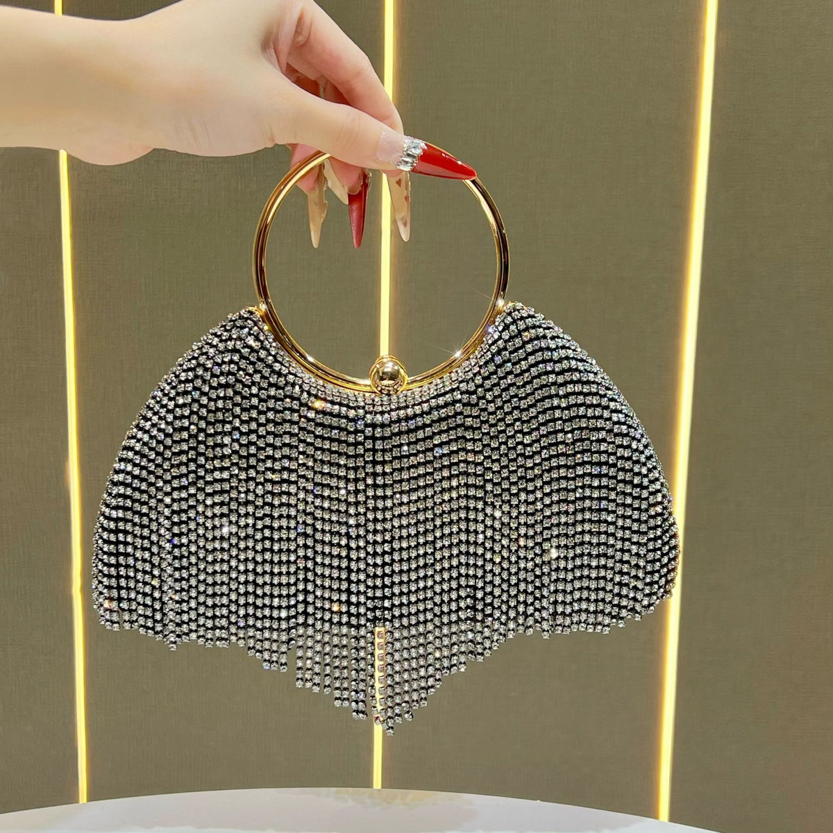 Kristallbesetzte Dekorative Abendhandtasche