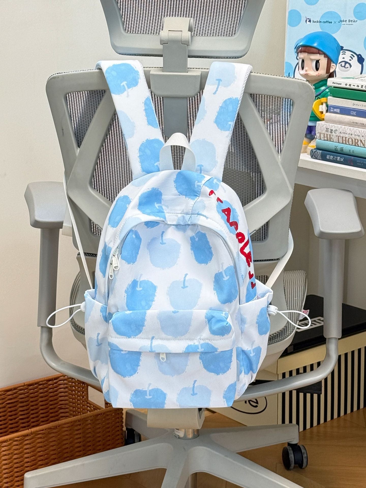 Süßer Apfelmuster-Schulrucksack