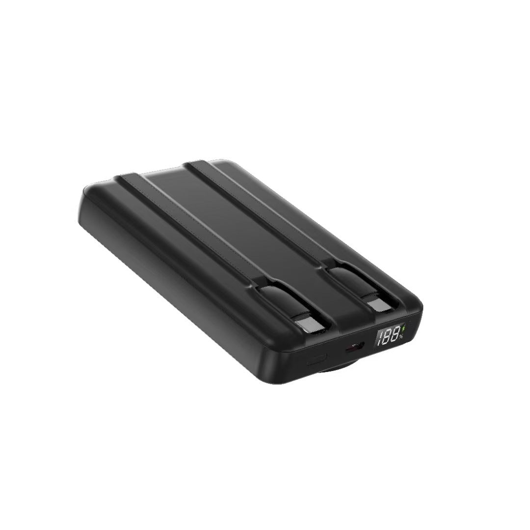Tragbare Powerbank mit Multifunktionaler Led-Anzeige und Integriertem Kabelmanagement Brehn
