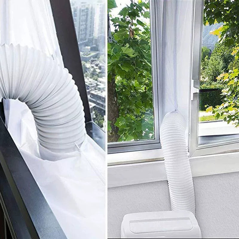 Unisex Einheitsgröße verstellbares universelles faltbares Fensterabluftdichtungsset für Dreh- und Klappfenster Brehn