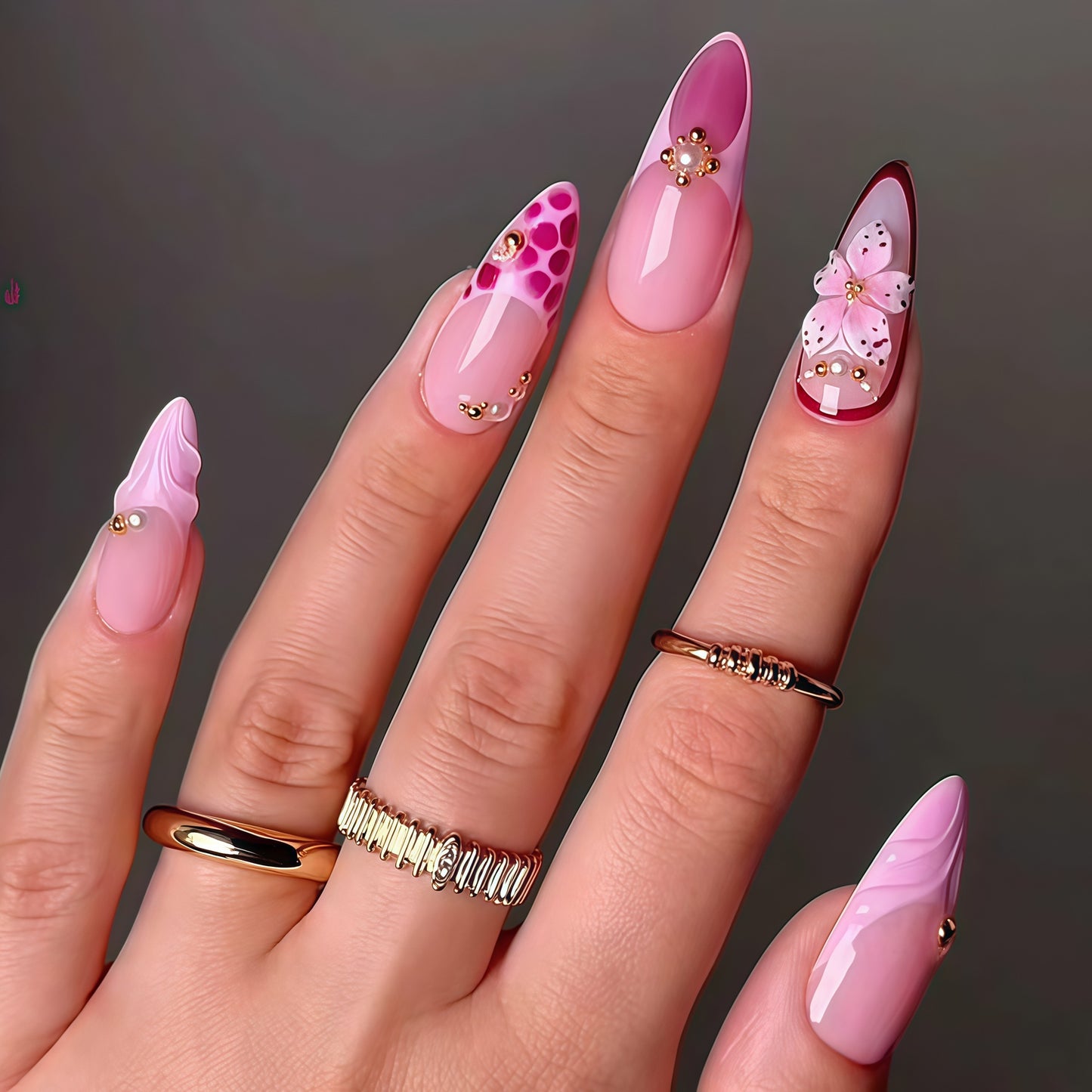 Premium Floral Nail Art Extensions Brehn