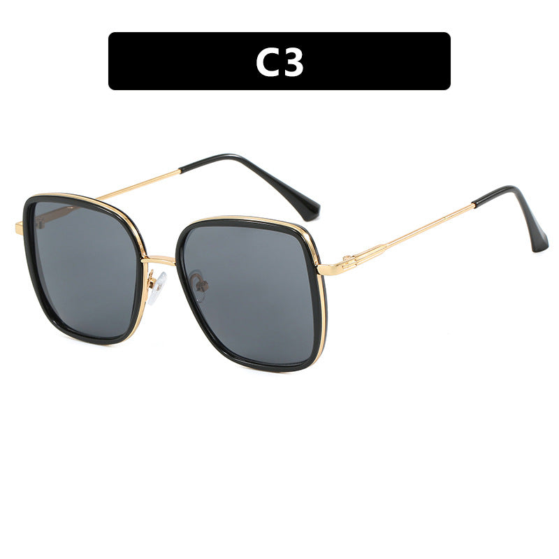 Damen oversized Sonnenbrille mit elegantem Metallrahmen und polarisierten Gläsern Brehn