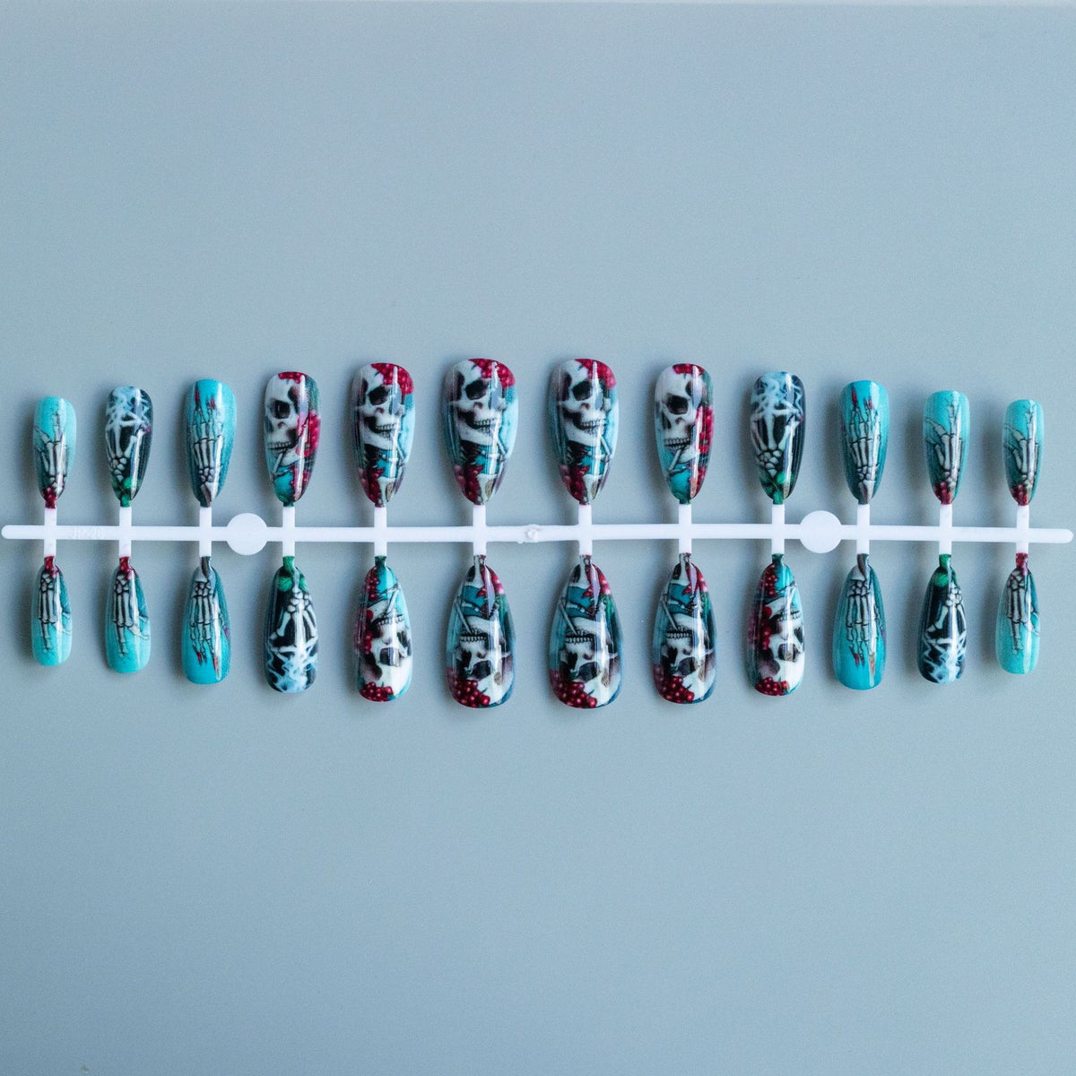 Künstlerisches Skelettmotiv Nagelkunst-Set