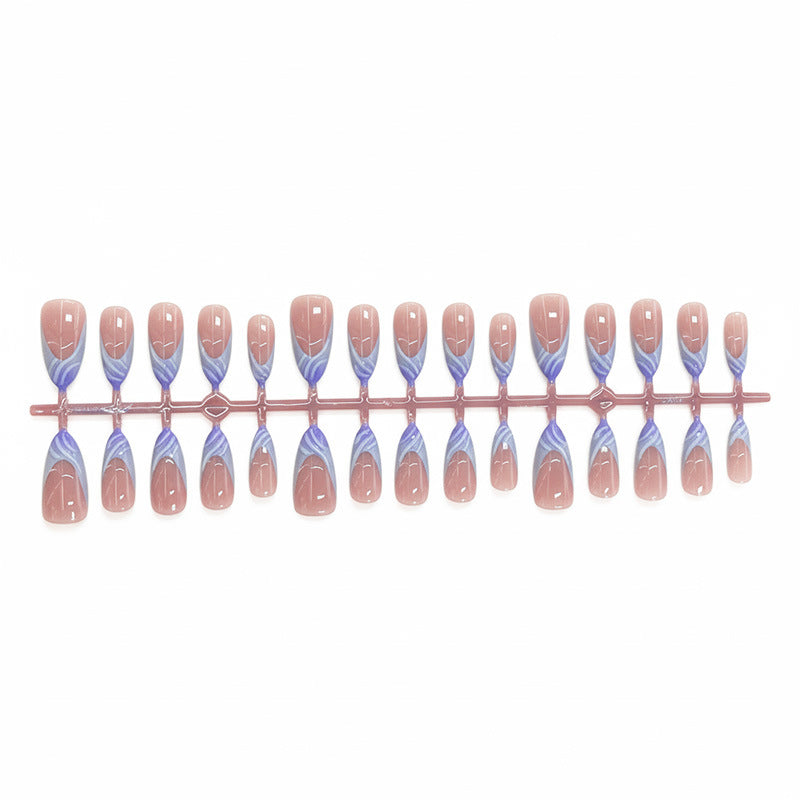 Künstlerisches Aquarell Press-On Nagelset Brehn