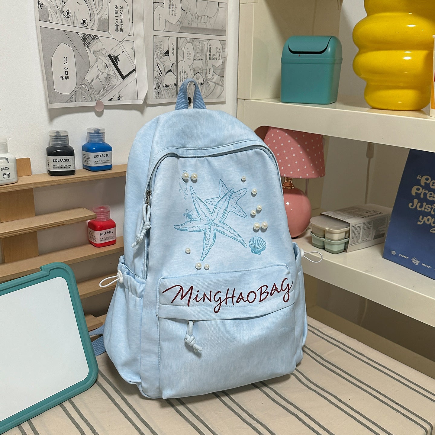 Besticketer Seestern Design Schulranzen