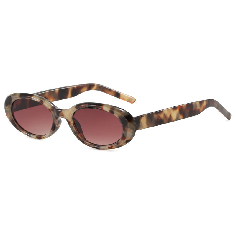 Damen ovale Sonnenbrille mit transparentem Effekt und UV-Schutz Brehn