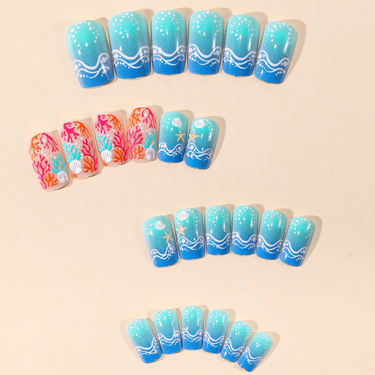 Ozean-inspirierte Nail Art Dekorationsset Brehn