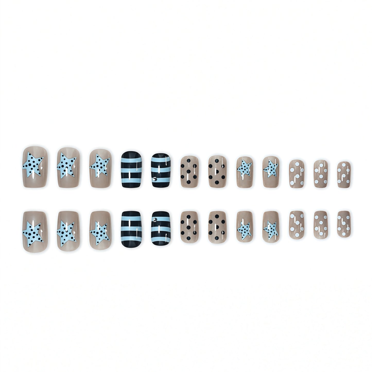 Künstlerisches Press-On Nail Design Brehn