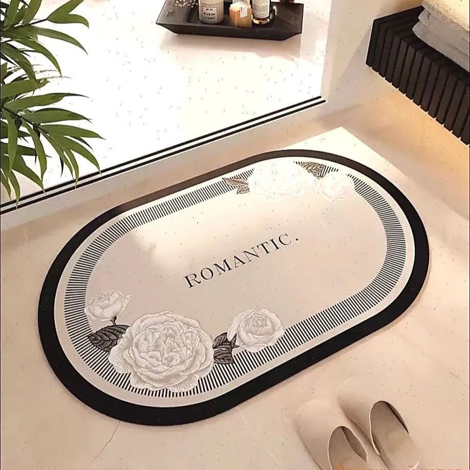 Elegante Florale Badmatte