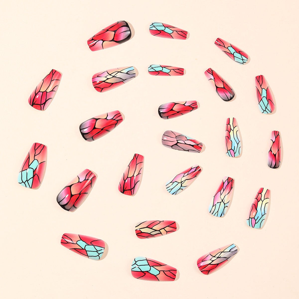 Künstlerische Crackle Nagelkunst Erweiterungen Brehn