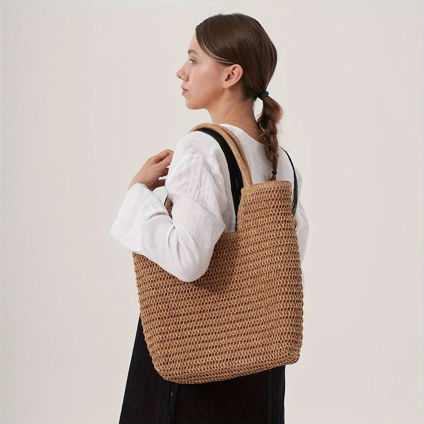 Handgefertigte Naturfaser Tragetasche Brehn
