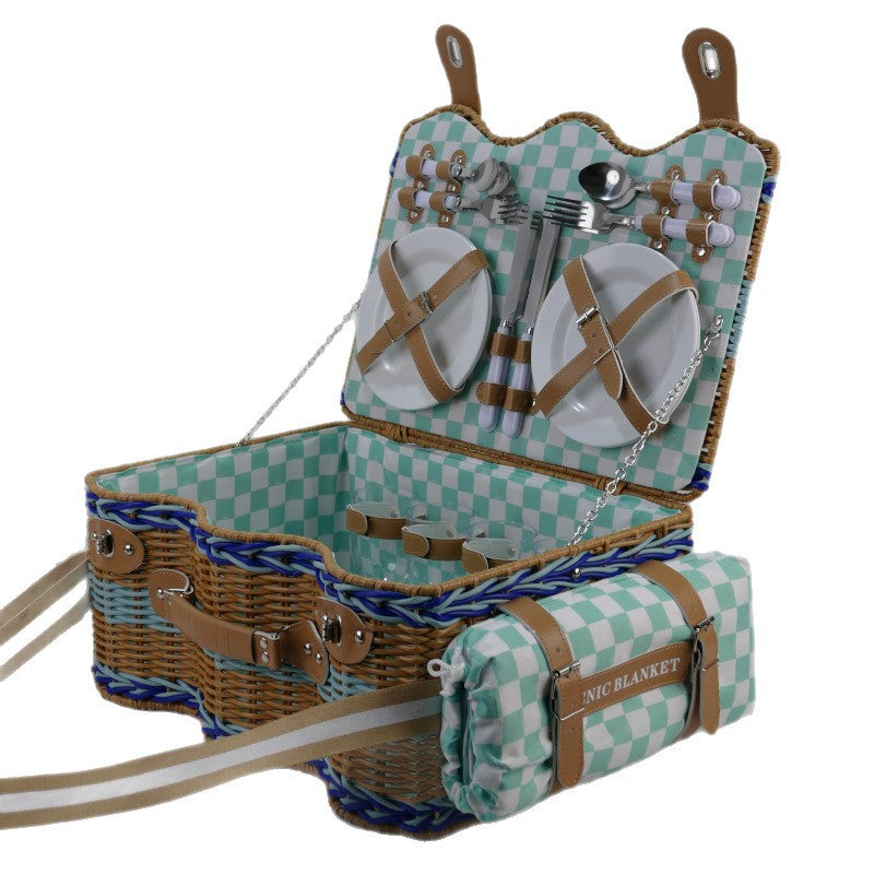 Damen Picknickkorb mit umfangreicher Ausstattung und stylischem Innenleben Brehn