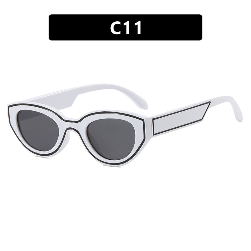Damen Cat-Eye Sonnenbrille mit robustem transparenten Rahmen und schützendem UV-Filter Brehn