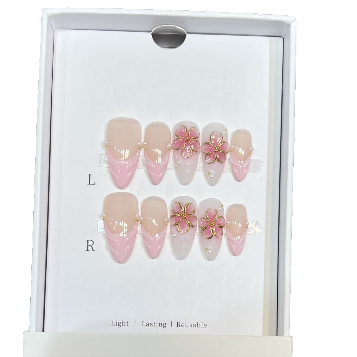 Artisan Floral-Themed Press-On Nails Set Brehn