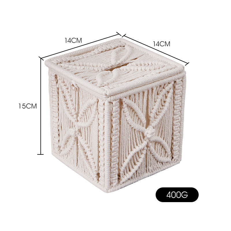 Elegante Makramé Taschentuchboxabdeckung
