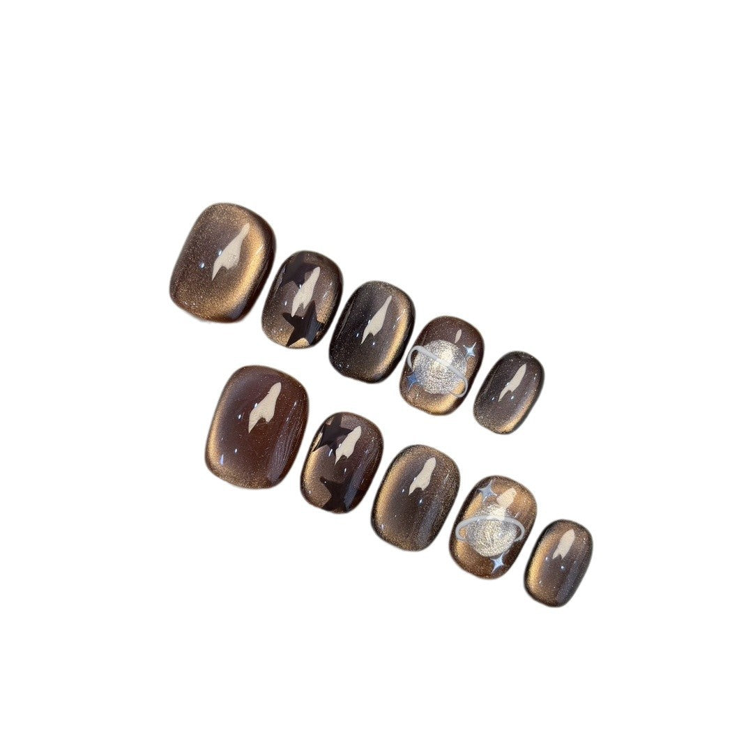 Kunstnagelset mit Sternen- und Planetendesign Brehn