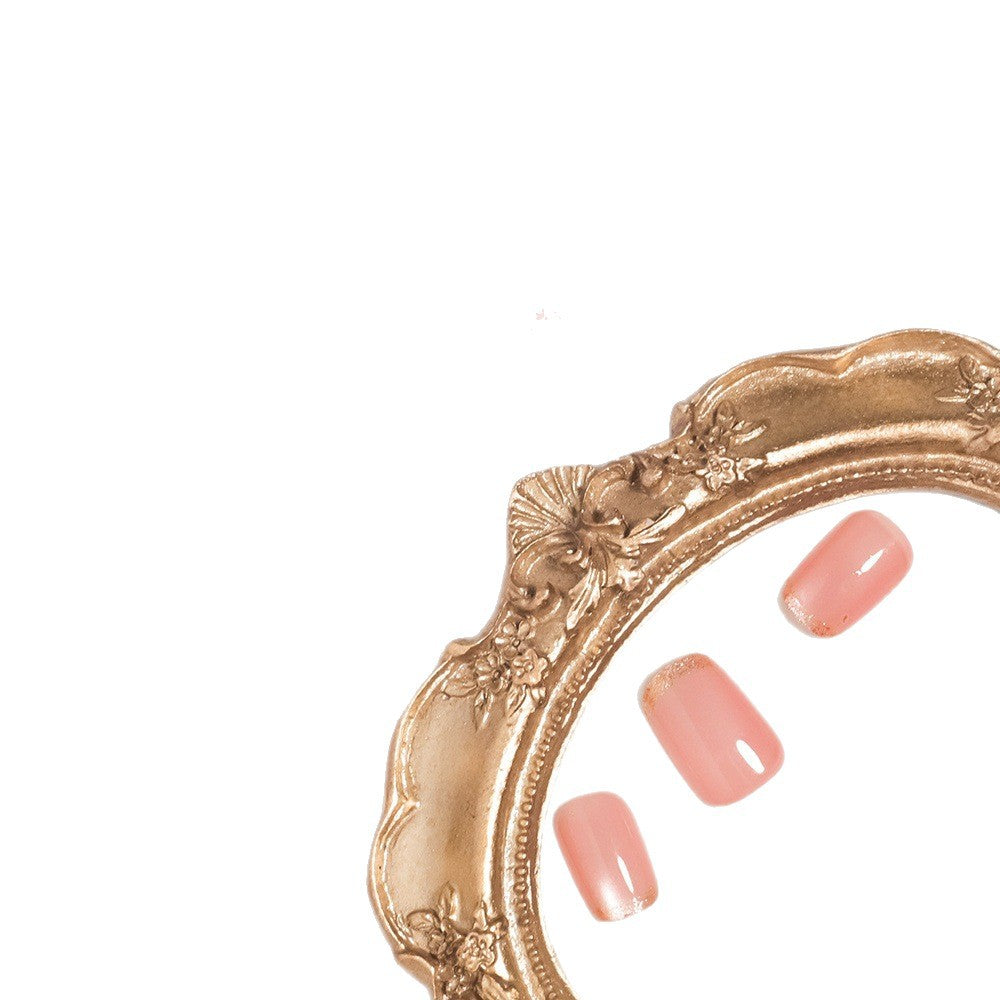 Glänzende French Tip Drucknägel mit Schimmer-Effekten Brehn