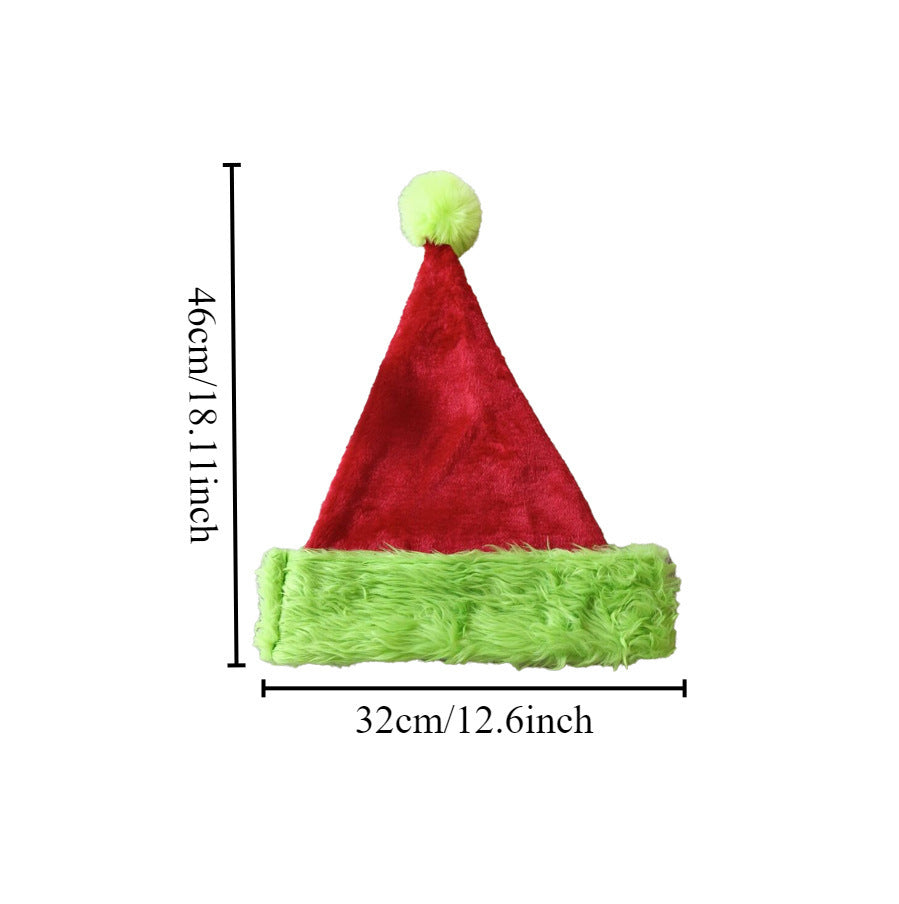 Weihnachtsmütze mit Plüschrand