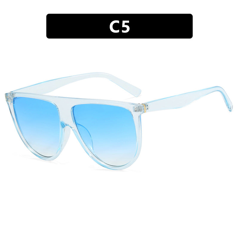 Damen trendige Oversized-Sonnenbrille mit stylischem transparenten Rahmen Brehn