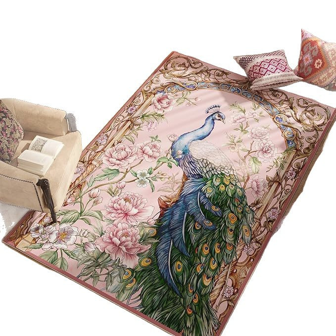 Ornamental Peacock Design Bereichsteppich Brehn