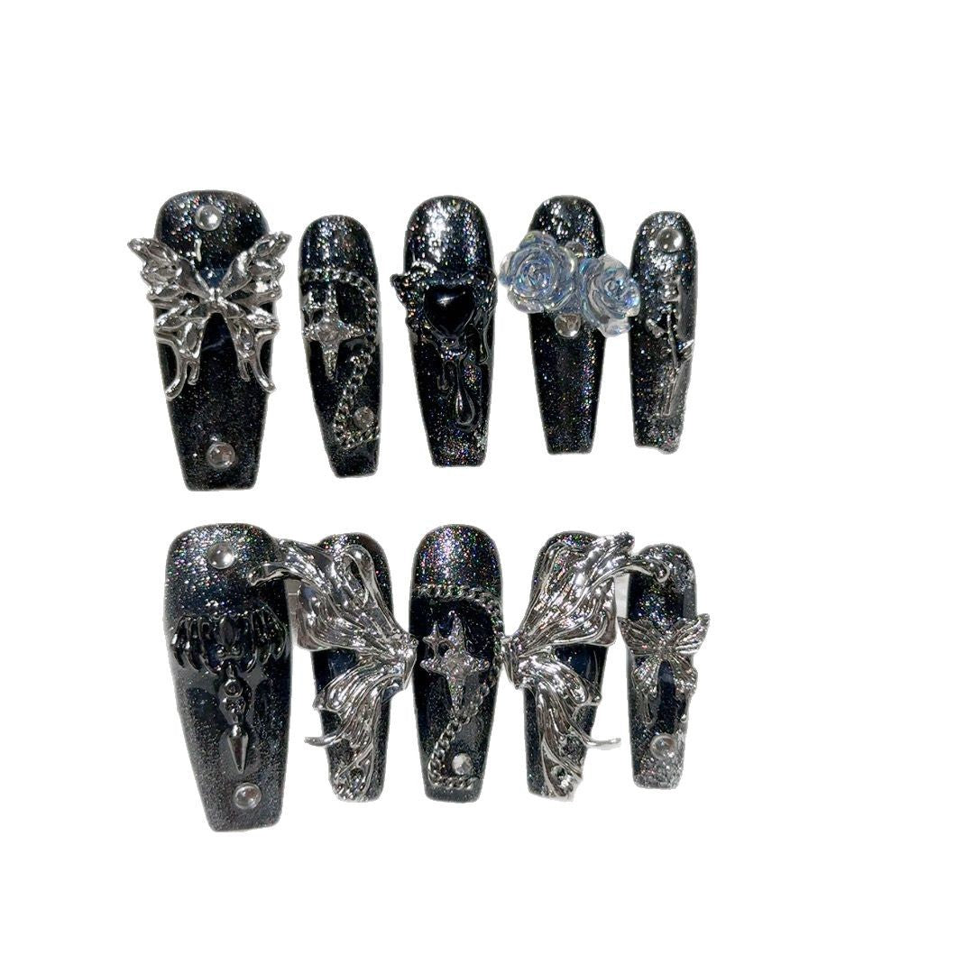 Gothic-inspiriertes dekoratives Nagel Kunst Set