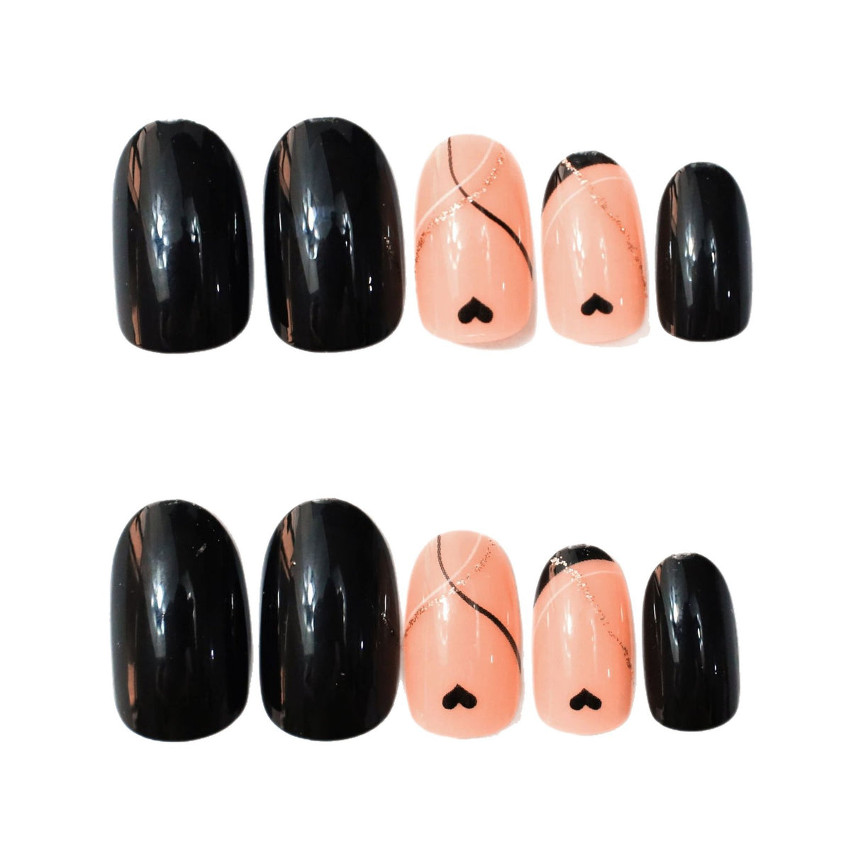 Trendiges abstraktes Nagelkunst-Set Brehn