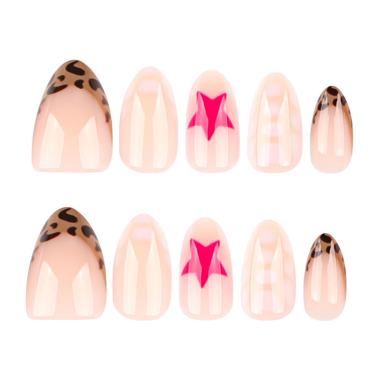 Kunstvolle Nagelkunst mit niedlichen Motiven und Glitzerakzenten Brehn