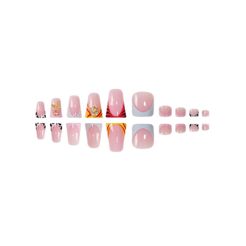 Floral 3D Nagel- und Pediküre Kunst Set Brehn