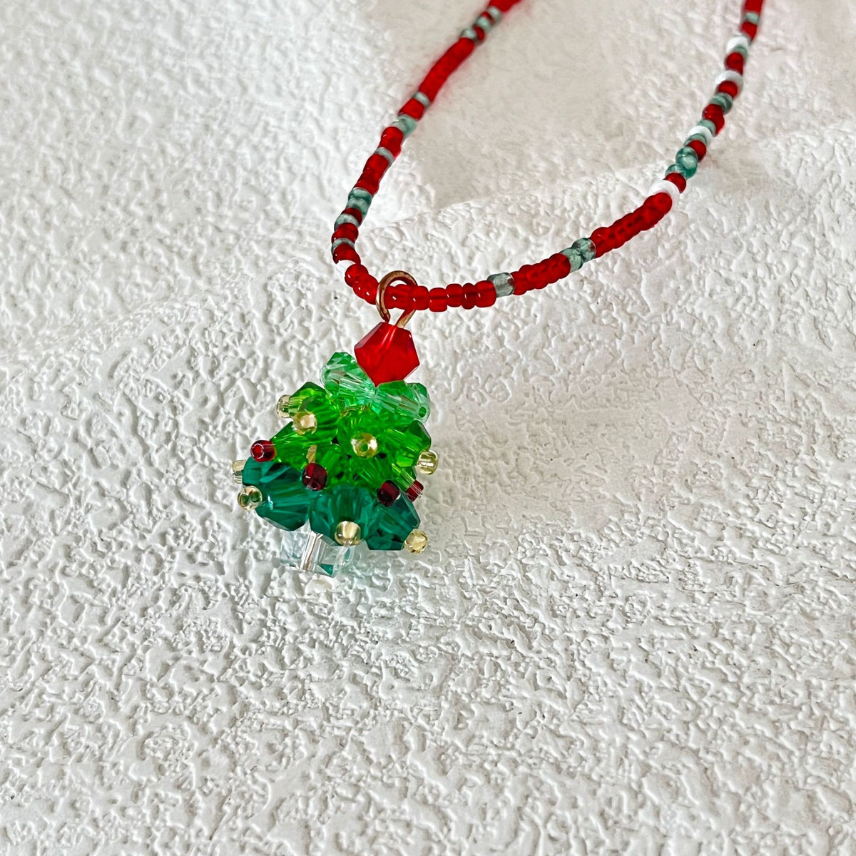 Perlen Weihnachtsbaum Halskette Brehn