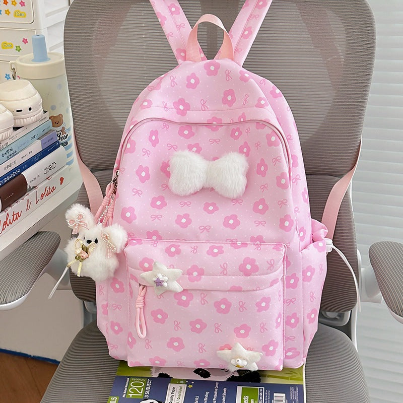 Niedlicher Charakterdesign Blumen-Schulrucksack