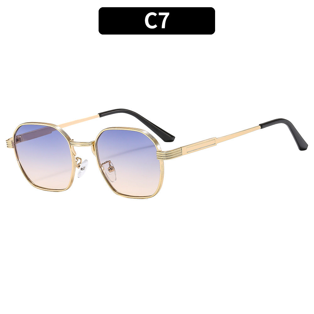 Übergroße geometrische Retro-Sonnenbrille