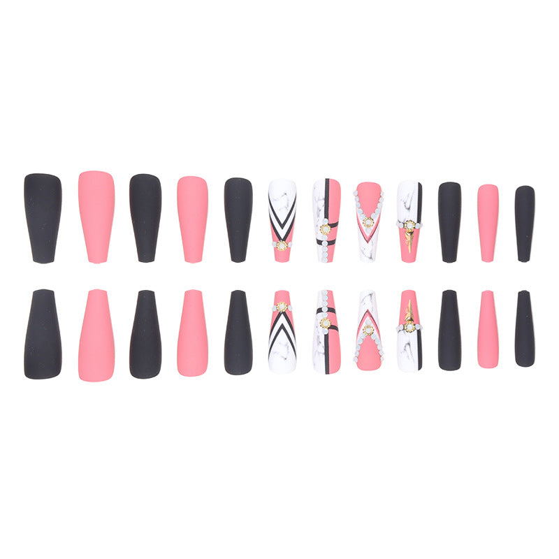 Glamouröse von Marmor inspirierte Stiletto-Nagelkunst Brehn