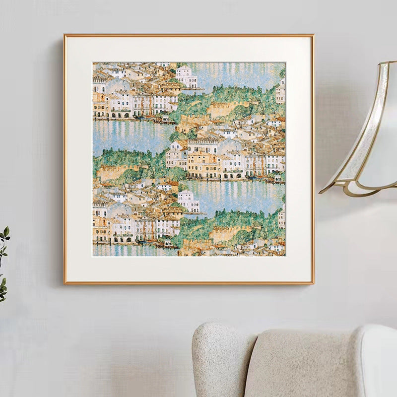 Gerahmtes malerisches Aquarellkunstwerk