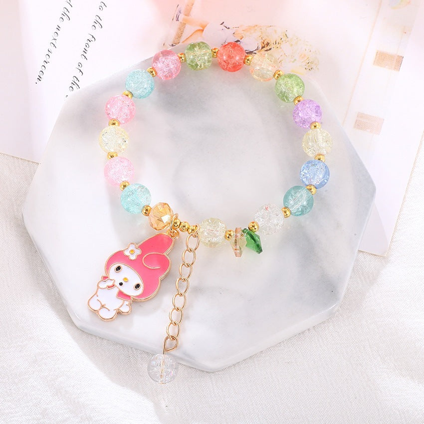 Verspieltes Armband mit Bunten Glasperlen Brehn