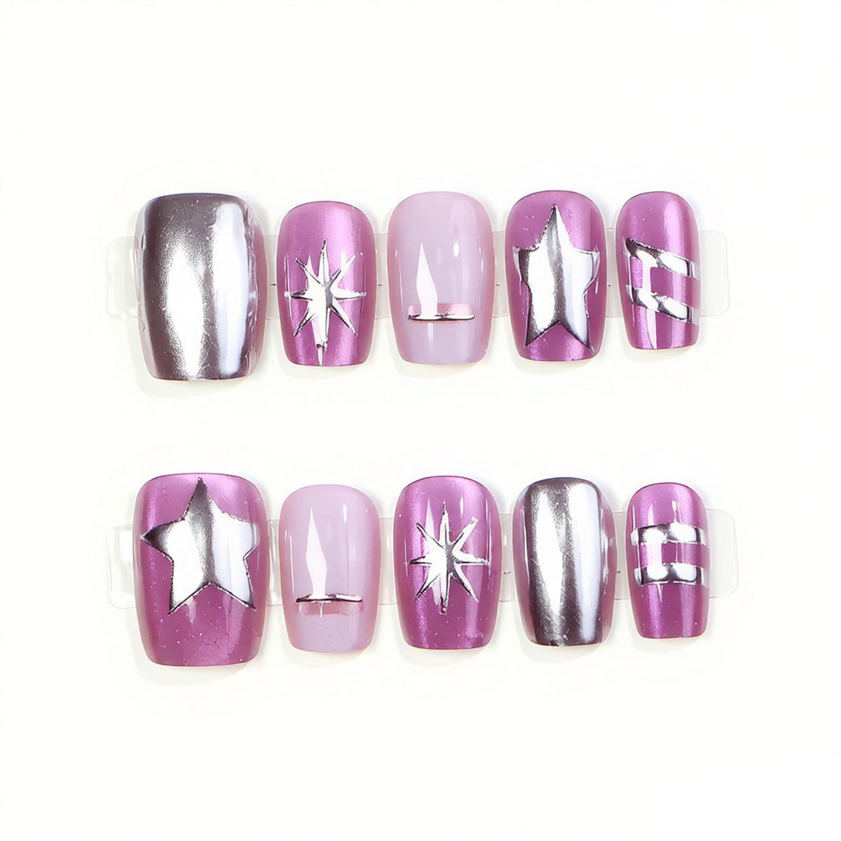 Künstlerisches Press-On Nageldesign Brehn