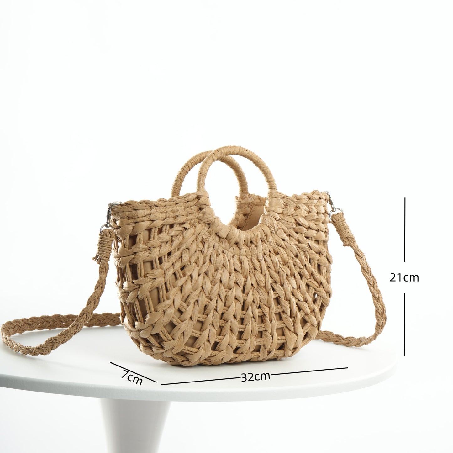 Handgefertigte Strohtasche Brehn