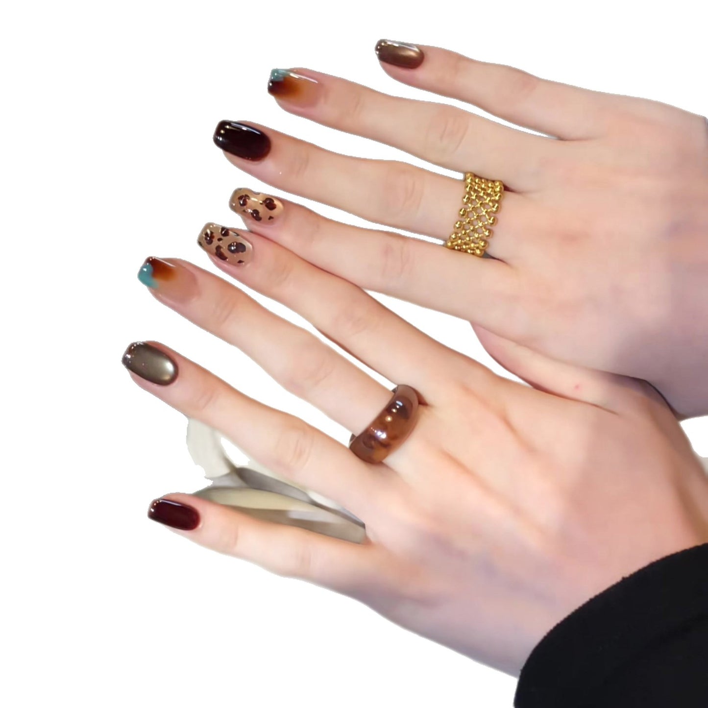Künstlerisches Press-On Nageldesign Brehn