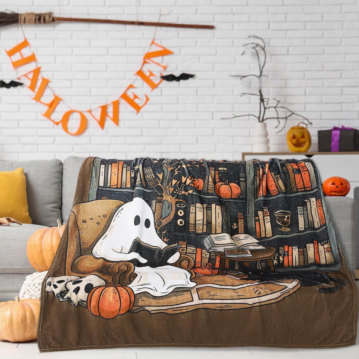 Gemütliche Halloween-Themen-Decke