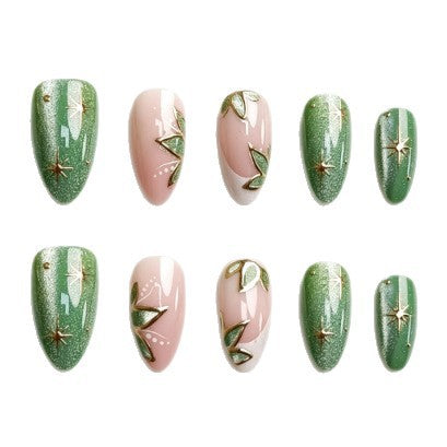 Botanische Florale Press-On Nagelspitzen Brehn