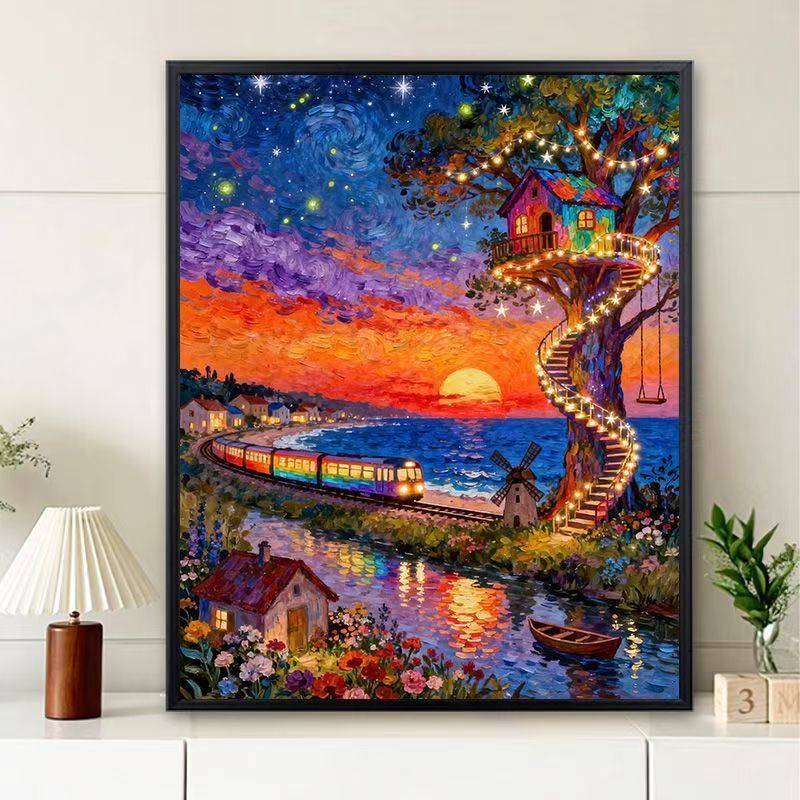 Vibrant Scenic Sunset Wandkunst Brehn