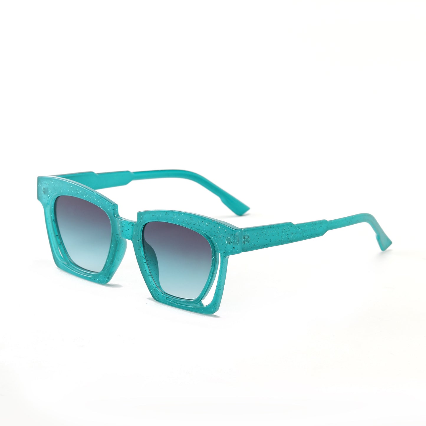 Damen trendige geometrische Sonnenbrille mit stilvollem, quadratischem Rahmen Brehn