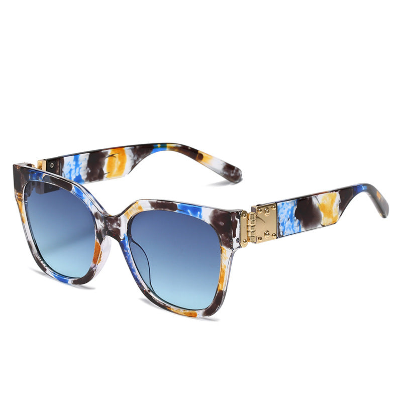 Damen edle Oversized Sonnenbrille mit luxuriösem Metall-Akzent Brehn