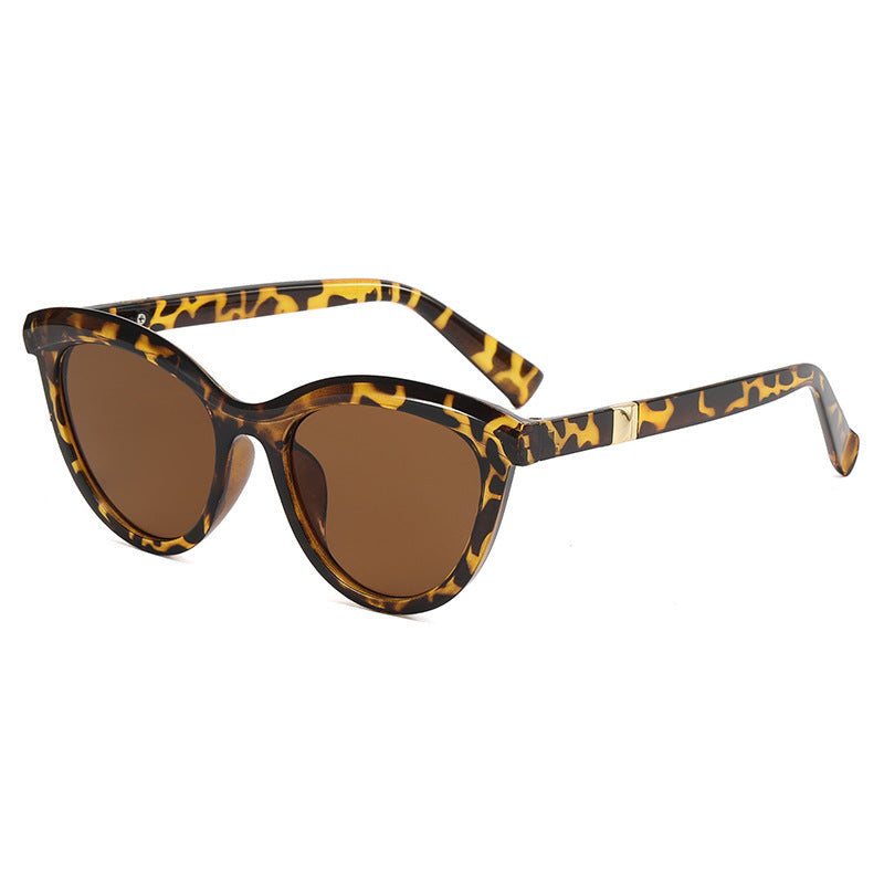 Damen elegante Cat-Eye Sonnenbrille mit stilvollem Metallrahmen Brehn