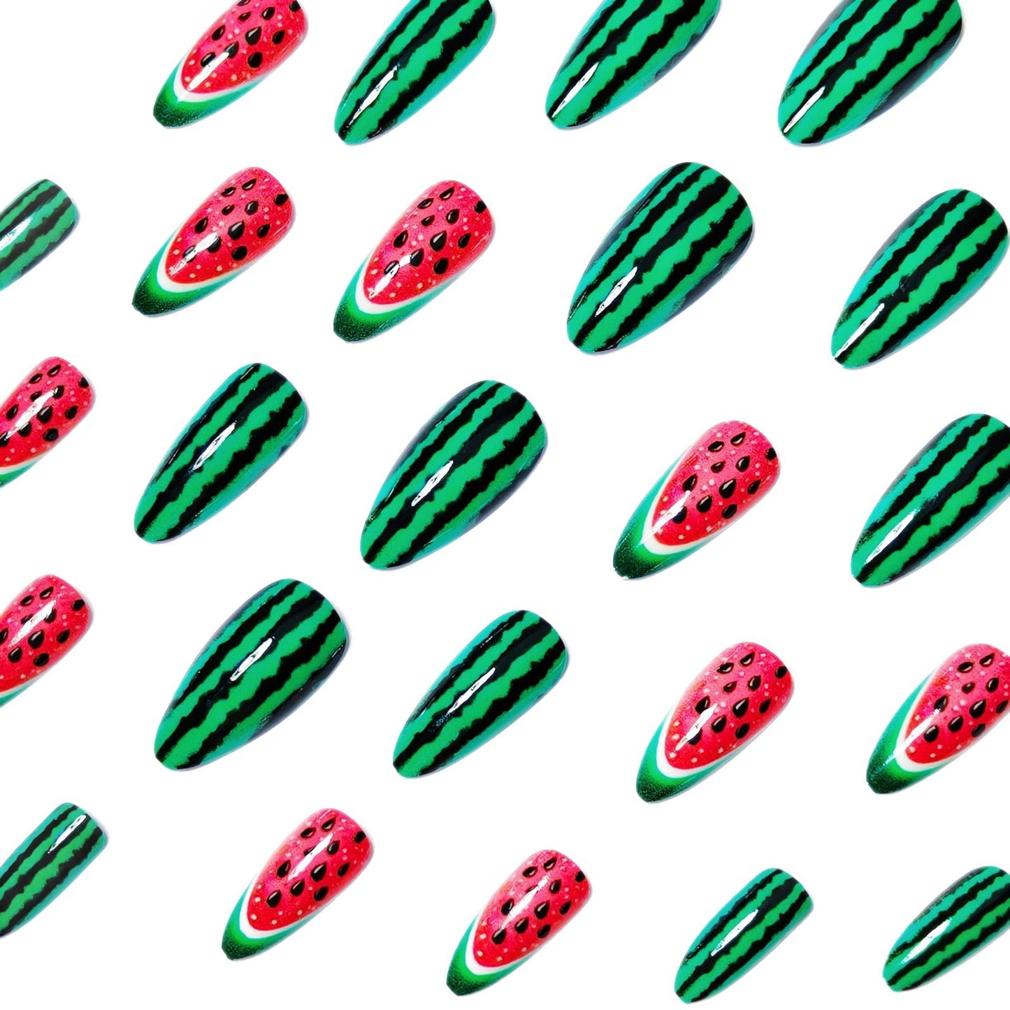 Kreative Wassermelonen-Kunstnägel Brehn