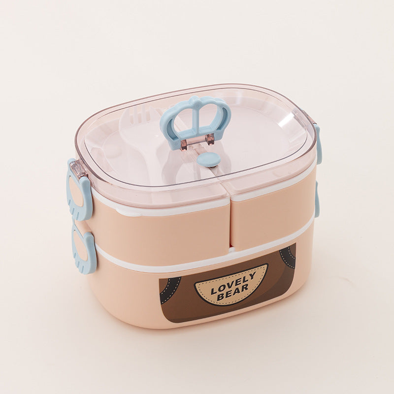 Doppelt-compartiment Lunchbox mit abnehmbarem Einsatz