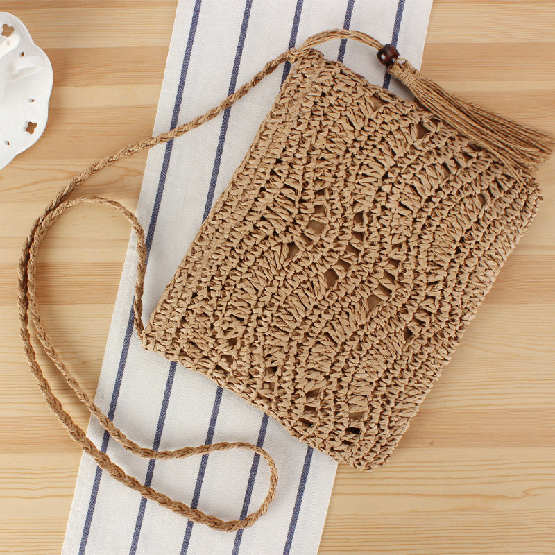 Handtasche Aus Feinem Makramee mit Quastenverzierung Brehn