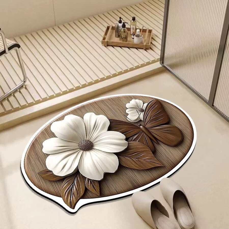 Dekorative florale Design-Badematte