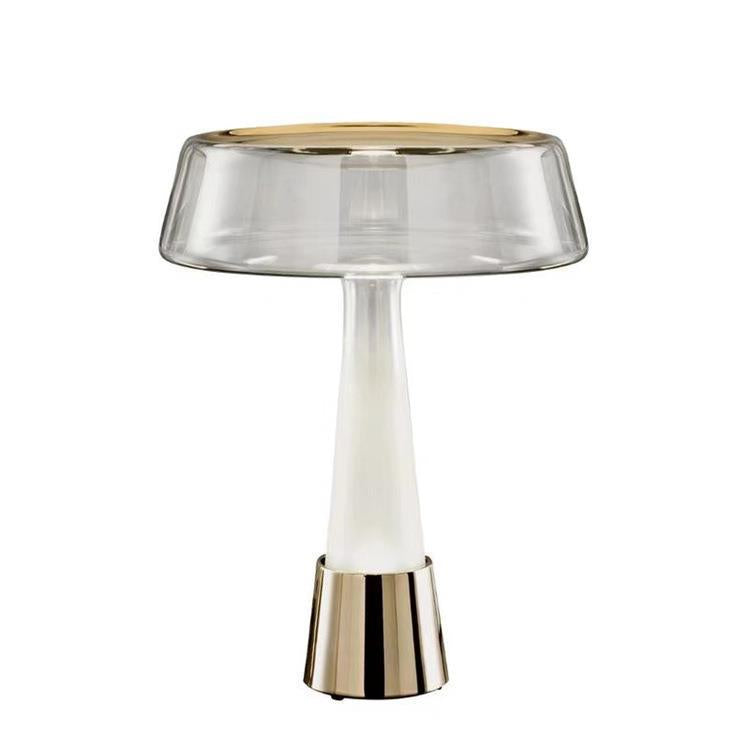 Stylische Glas Tischlampe mit integrierter LED-Beleuchtung